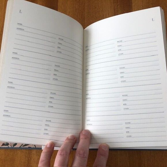 NEW Bespoke Letterpress Couture Stationery Address Book Lined Kashmir Blue - Picture 8 of 8